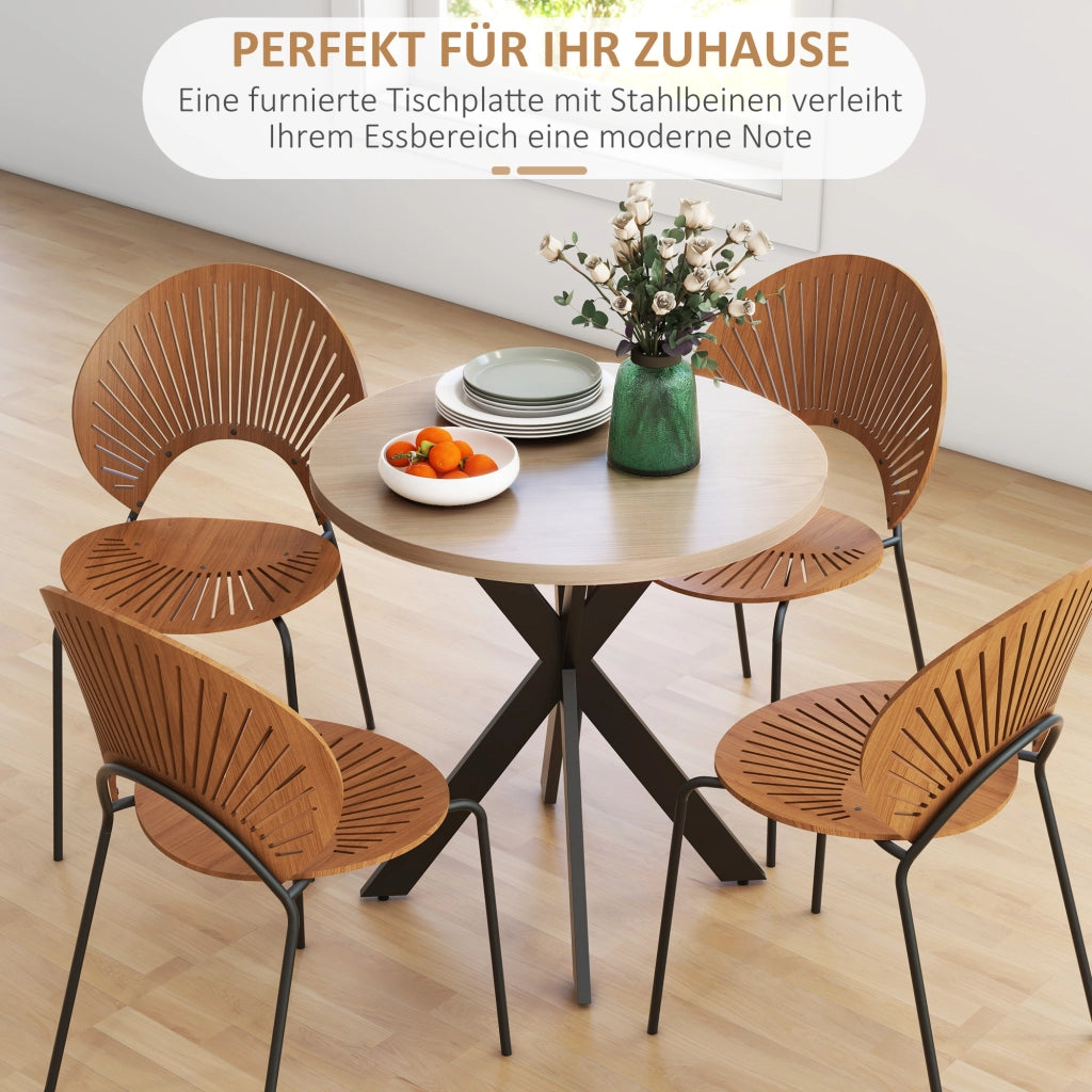 Tavolo da pranzo rotondo moderno ¨C zephmum ¨C legno 75x75 cm