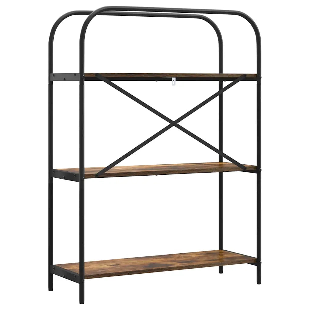 Libreria-Scaffale per Libri-Mobile di Stoccaggio Rovere fum¨¦ 80 x 30 x 109 cm Legno multistrato 124437