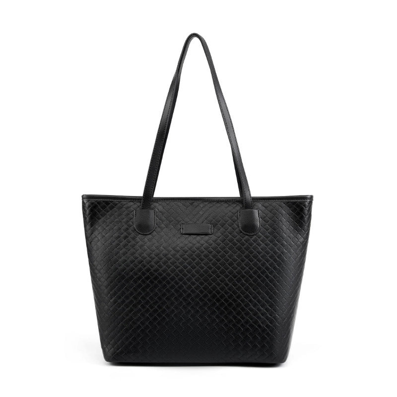 Borsa a tracolla da donna in vera pelle, grande capacit¨¤, borsa da lavoro, nera
