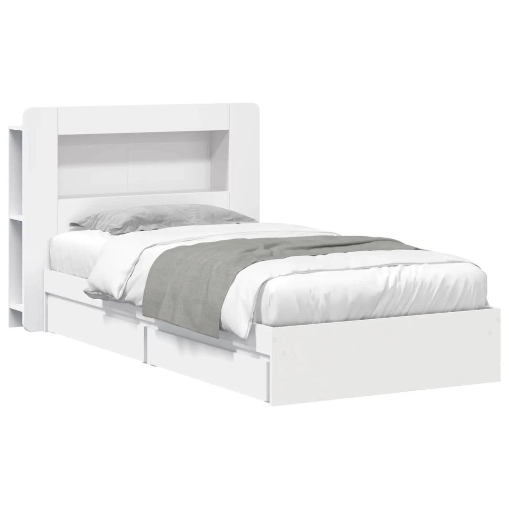 Telaio del letto con storage con cassetto Bianco 80 x 200 cm 3433623