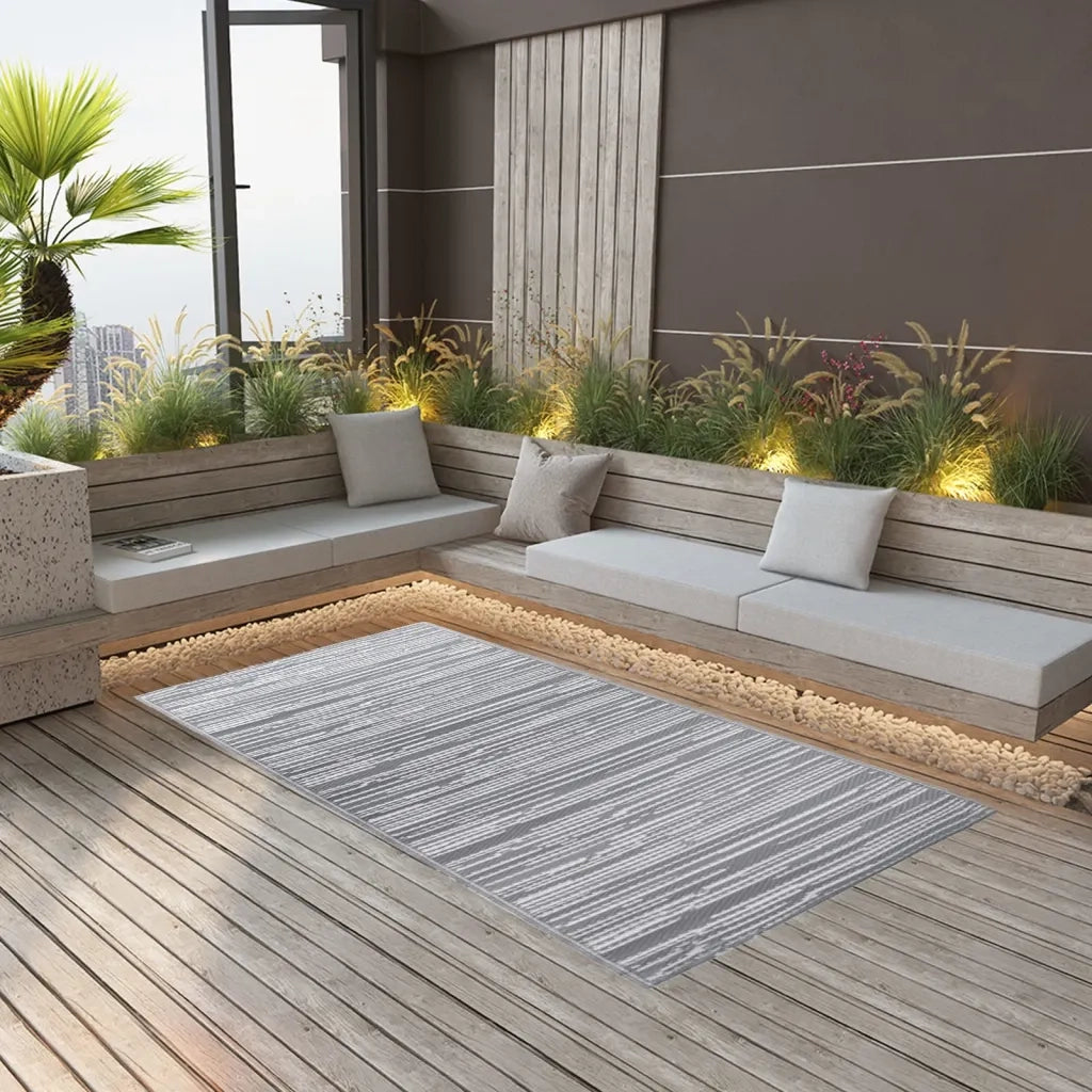 Tappeto da Esterni ARAKIL Grigio 190x290 cm in PP CFW8324636