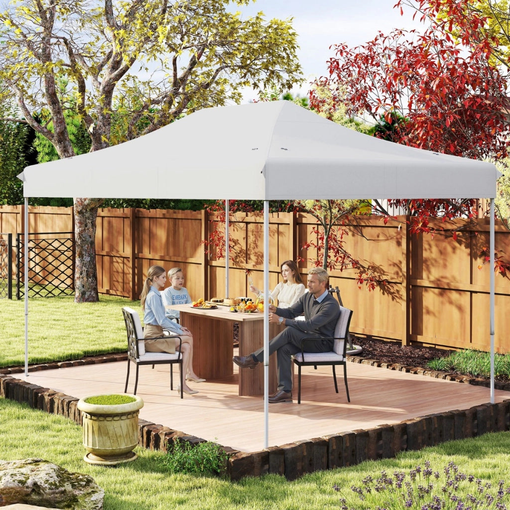 Tenda pop-up per impieghi gravosi con fori di drenaggio borsa con ruote, Tenda facile installazione Beige-Gazebo