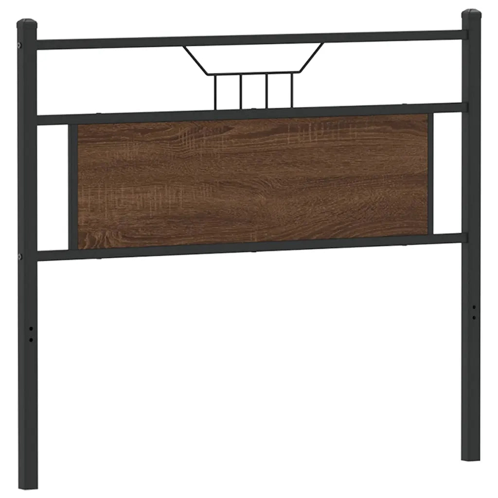 Testiera Rovere Marrone 100 cm in Legno Multistrato e Acciaio