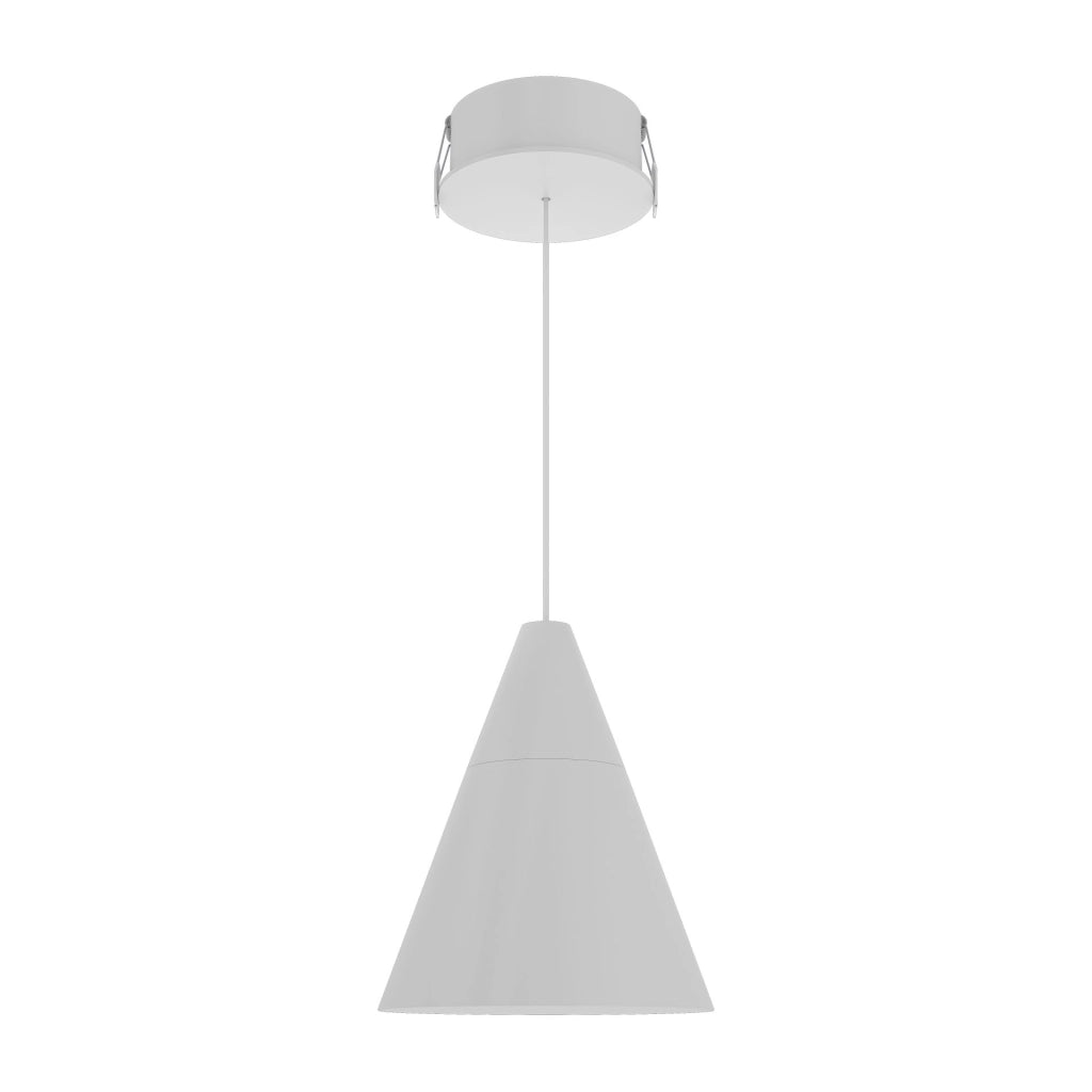 ZOE Lampada a sospensione XL SPACE 15, LED integrato, temperatura colore regolabile 2700K-4000K, ottica 38 gradi, finitura bianco opaco 15W