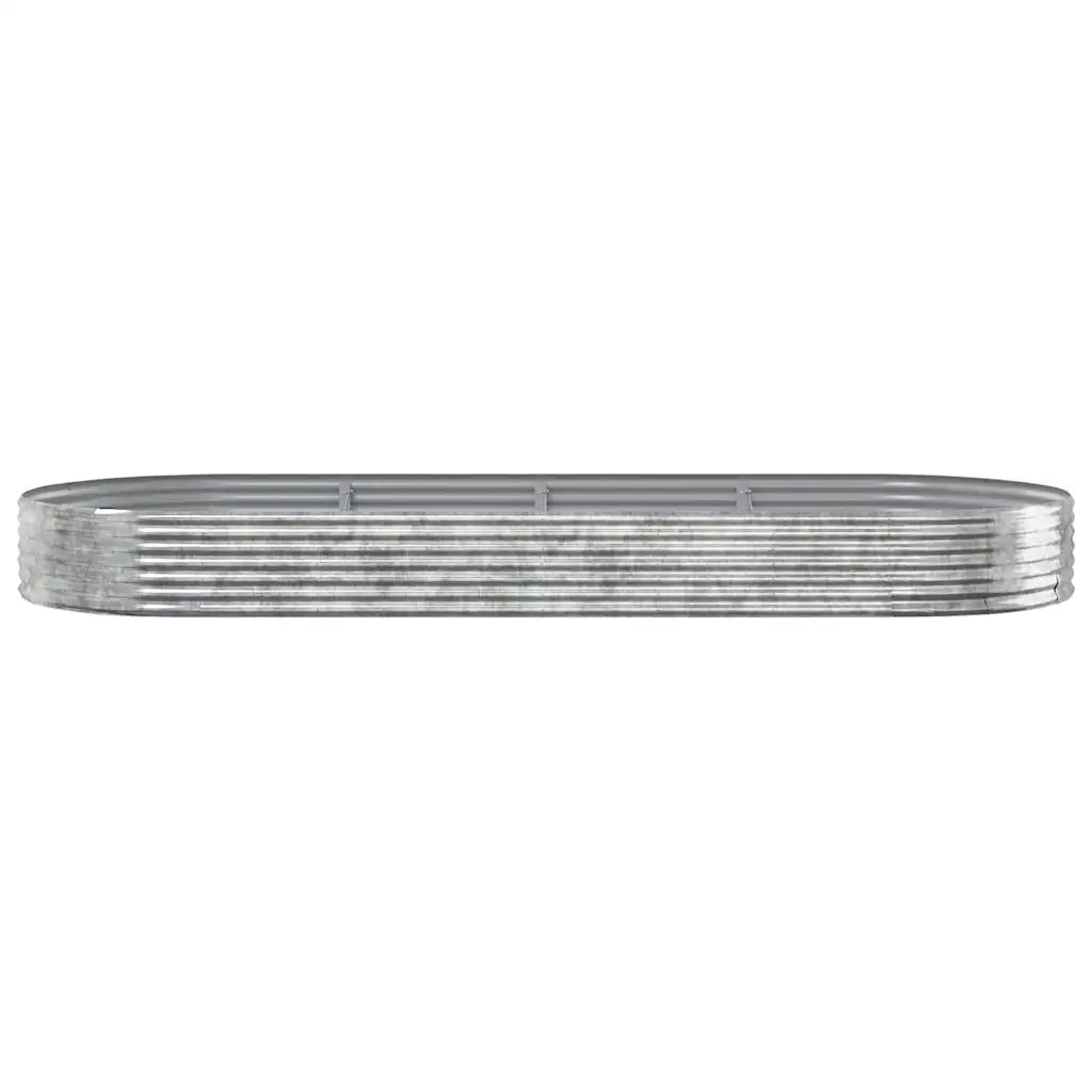 Letto Giardino Acciaio Zincato 373x140x36 cm Argento 319037