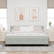 Letto con contenitore  e materasso & luce LED Grigio chiaro 180x200 cm Vellutato