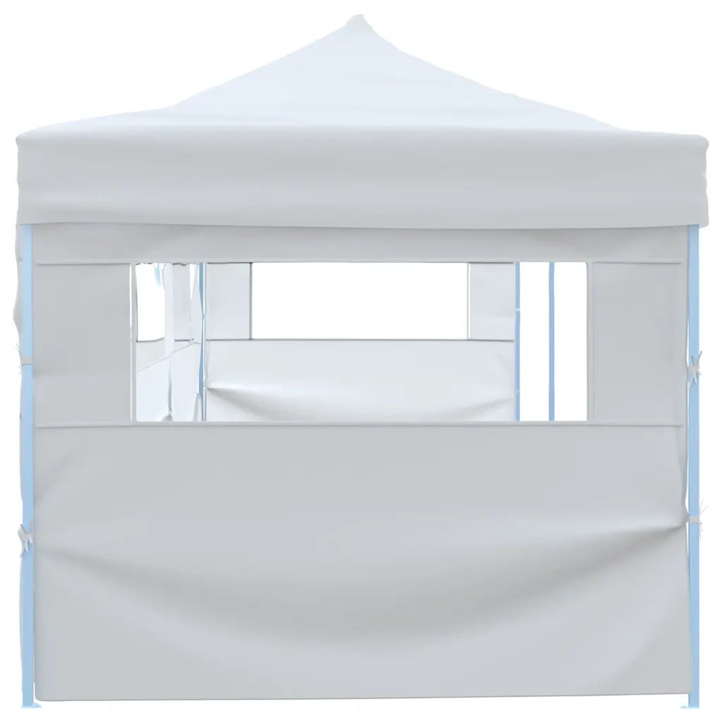 Tenda Pieghevole Pop-Up con 5 Pareti Laterali 3x9 m Bianca 48873