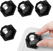 Pacchetto di 4 ruote per mobili, ruote per mobili piccole, ruote a sfera per mobili, adesivo, carico di 200 kg+, ruote mini per elettrodomestici, contenitori di archiviazione e mobili (nero)
