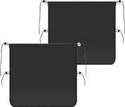 Zonnetenda per finestra con tenda, 2 pezzi, schermo per bambini, protezione UV, protezione dal calore, per grandi finestre laterali, facile da aprire e chiudere, 67 x 50 cm, nero.