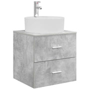 Mobile Lavabo | Armadio Lavabo da Parete Grigio Cemento 49,5 x 44,5 x 65 cm