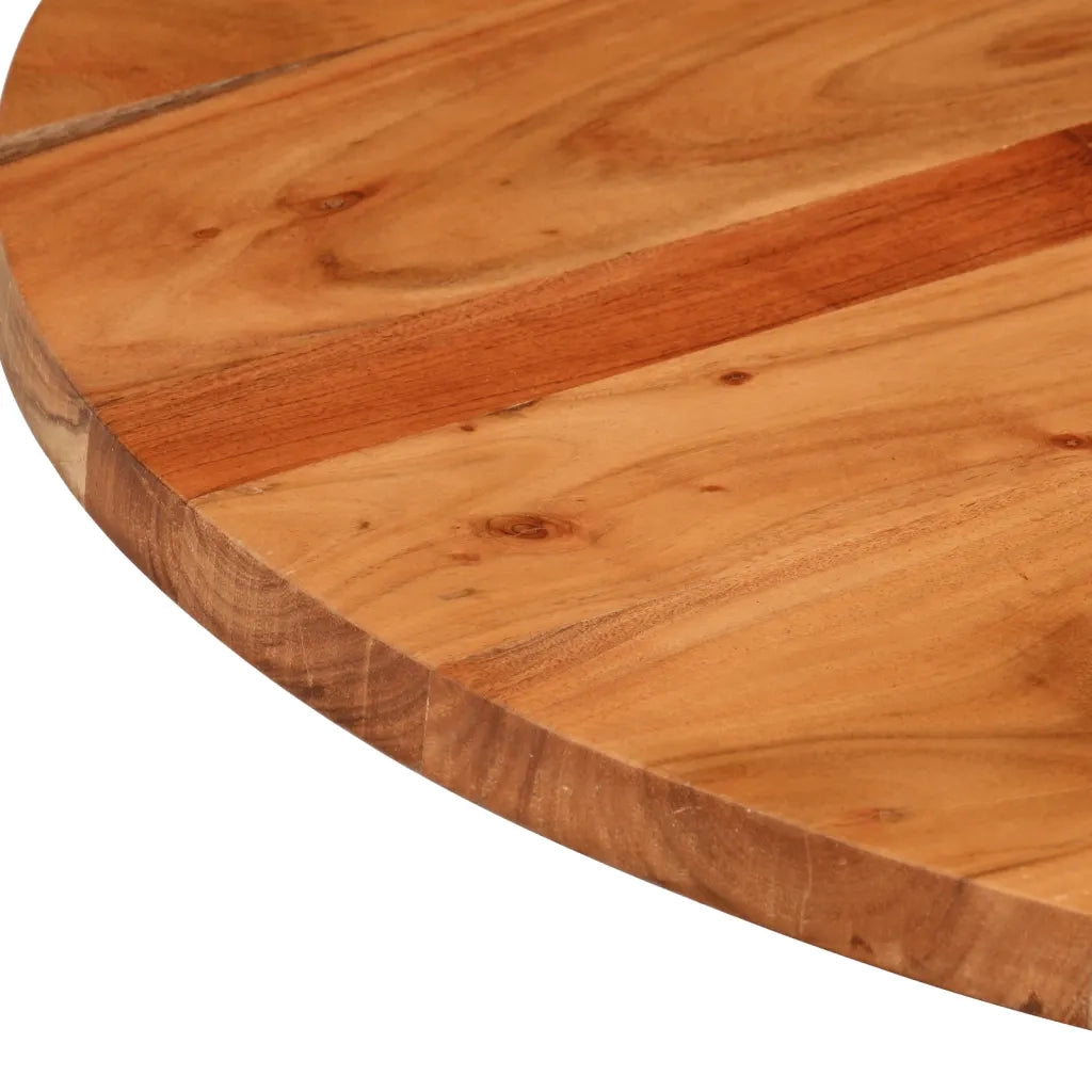 Piano per Tavolo Ã˜90x3,8 cm Rotondo in Legno Massello di Acacia
