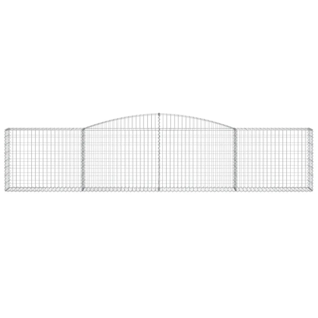 Cesti Gabbioni ad Arco 15 pz 400x30x80/100 cm Ferro Zincato