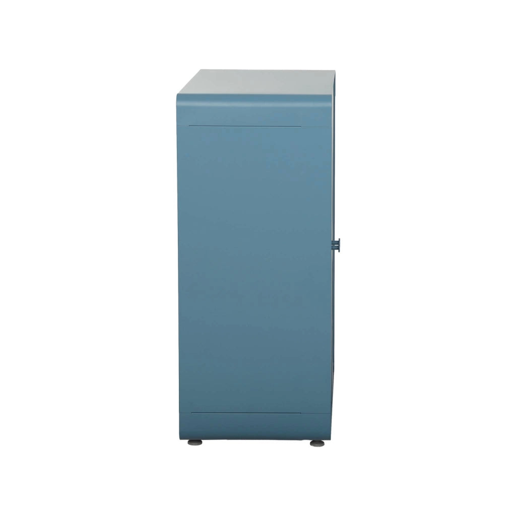 Credenza armadio metallo 2 ante, blu