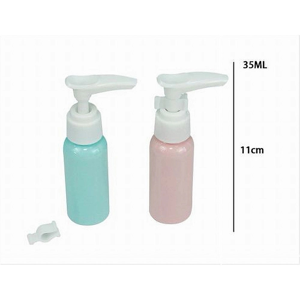 Trade Shop - Set 4 Pz Bottiglia Da Viaggio Flacone Vuoto 35ml Con Erogatore Per Lozione 79376 -