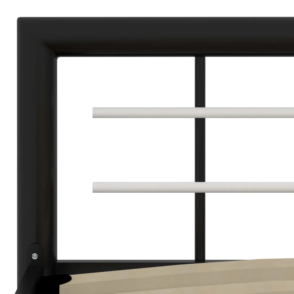 Giroletto-Struttura Letto Bianco e Nero in Metallo 120x200 cm