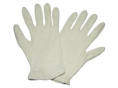 GUANTI IN COTONE BIANCO PZ 12
