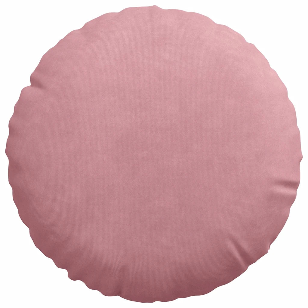 Cuscini per Seduta 2 pcs Rosa Ø30 x 13 cm Velluto