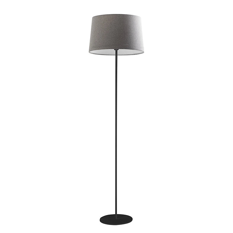 VIVIEN Piantana Nera con Paralume Conico Grigio E27 IP20 48cm - Lampada da Terra in Metallo Verniciato - Rossi Group