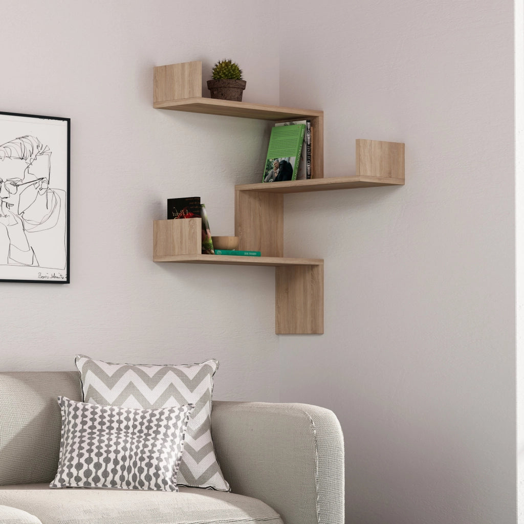 Mensola da parete in legno "Luksa" - 60 x 90 x 60 cm - Rovere