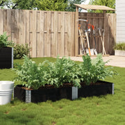 vidaXL Fioriera da Giardino Nera 150x50 cm in Legno Massello di Pino