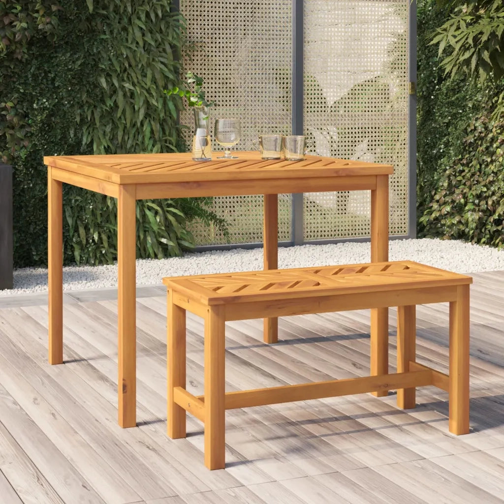 Panchina da Giardino | Panca da Giardino 80 cm in Legno Massello di Acacia