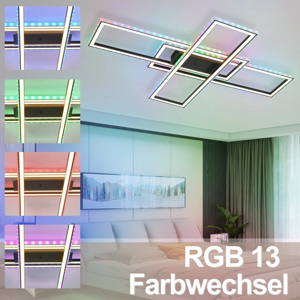 ZMH Lampada da soffitto LED grande dimmerabile telecomando RGB 50W per camera letto