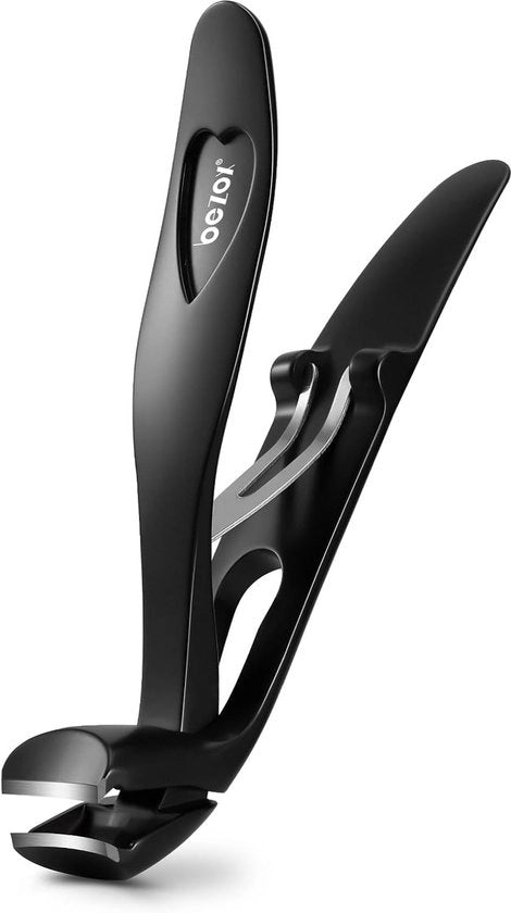 Nageltrattore ergonomico per unghie spesse - adatto per anziani - 1 pezzo - nero - acciaio premium