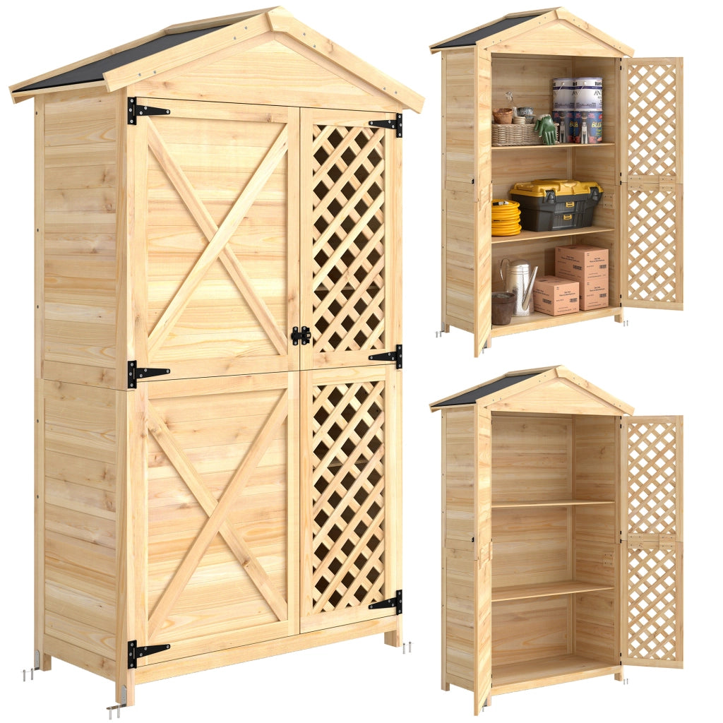 Armadio Giardino con Porta Ventilata e Kit Antiribaltamento ¨C zephmum ¨C 120x60x200