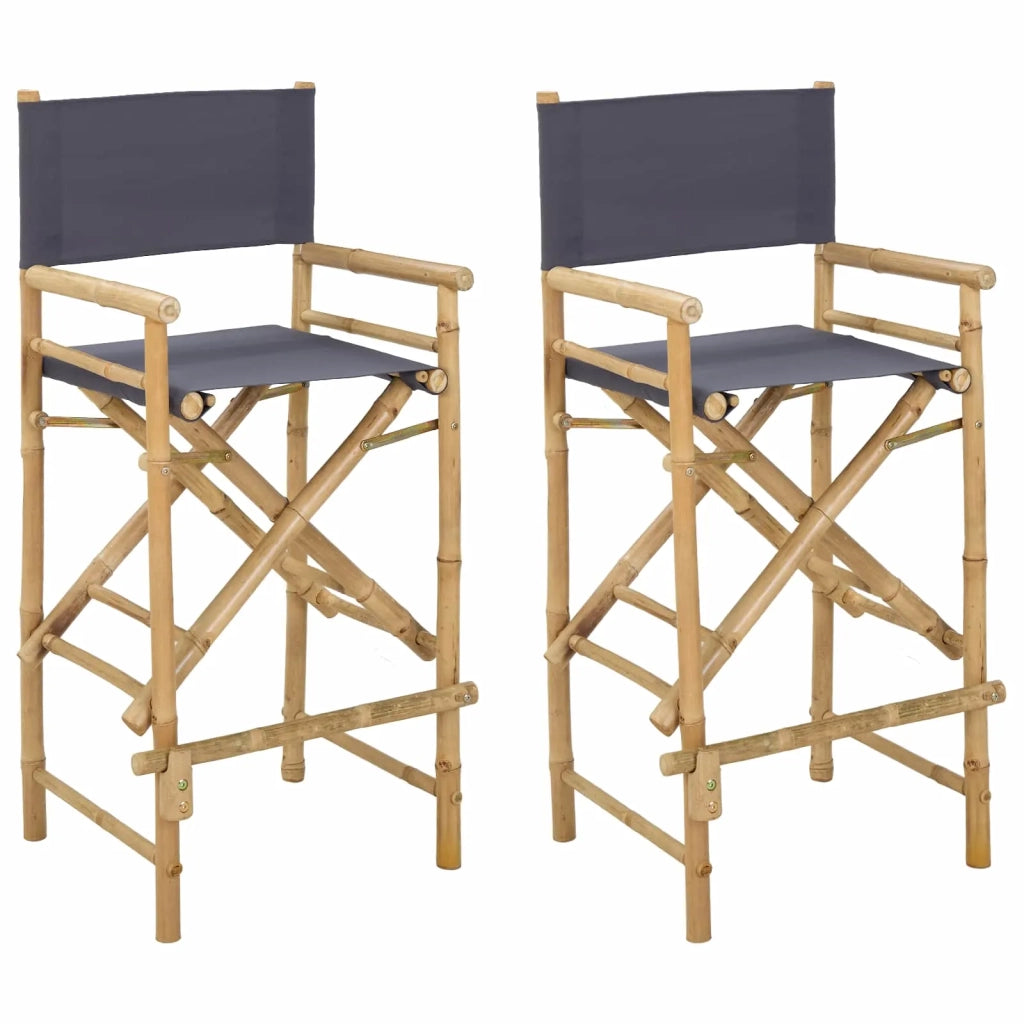 Sedia Direttore Pieghevole 2 pcs Naturale 58 x 48 x 115 cm 42028053
