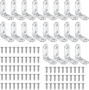 Angoli in acciaio inossidabile a 90 gradi L-shape, 20 pezzi, inclusi 80 viti, 40x40mm, duraturi e resistenti alla corrosione, connettori di angolo