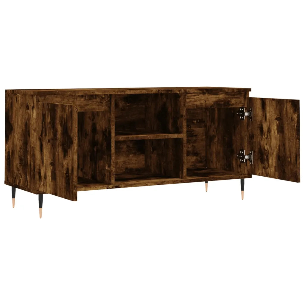 Mobile TV | Armadietto TV | Mobile Porta TV Rovere Fumo 104x35x50 cm in Legno Multistrato