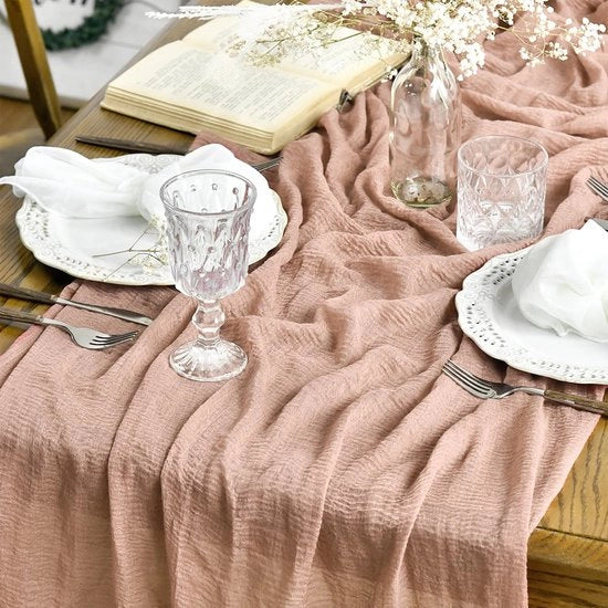 Tessuto di stoffa per tavola boho, 80x300 cm, decorazione di tavola lavabile, festa, compleanno, San Valentino, baby shower