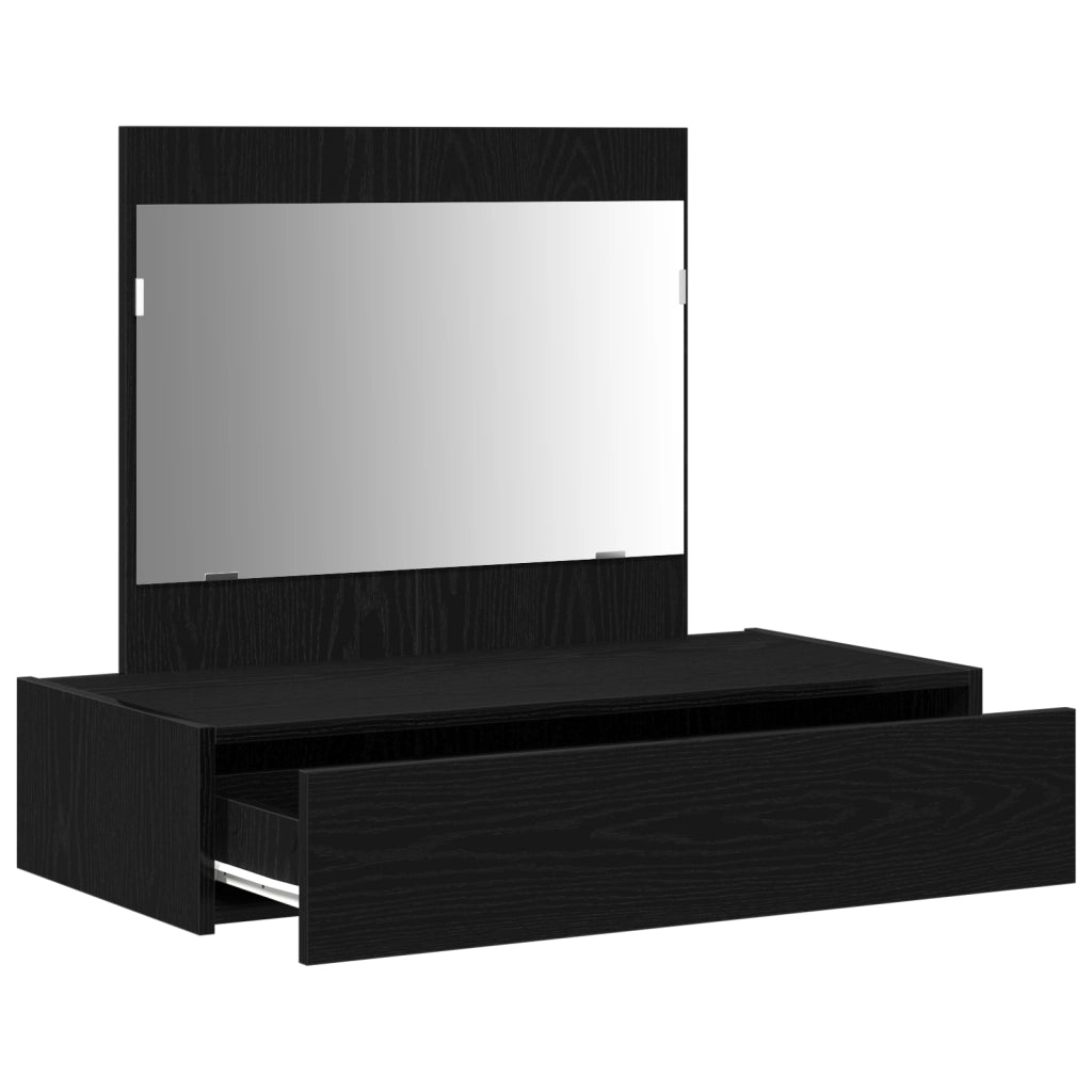 Toeletta Appesa al Muro Rovere Nero 83x40x70 cm