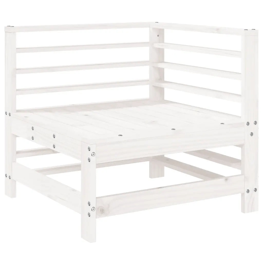Set Salotto da Giardino 6 pz Bianco in Legno Massello di Pino 3186327