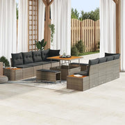 Set Divano da Giardino con cuscino 11 pcs Grigio 3363288