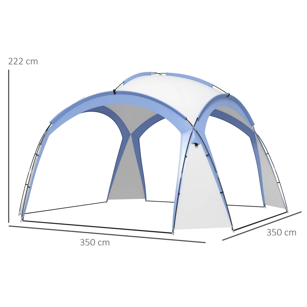 Gazebo da Giardino 3,5x3,5m ¨C Xylo ¨C Impermeabile Azzurro con Porta