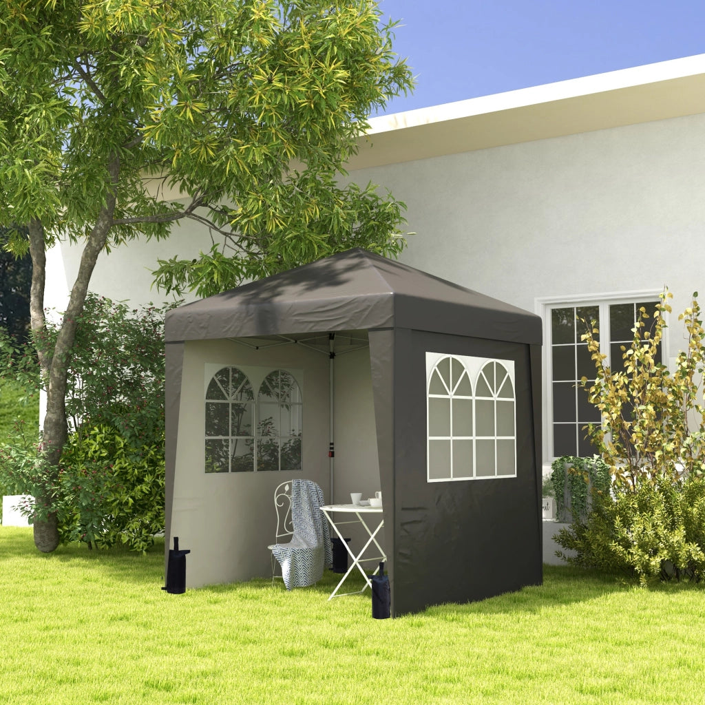 Tenda da giardino pieghevole ¨C zephmum ¨C grigio 3 pareti