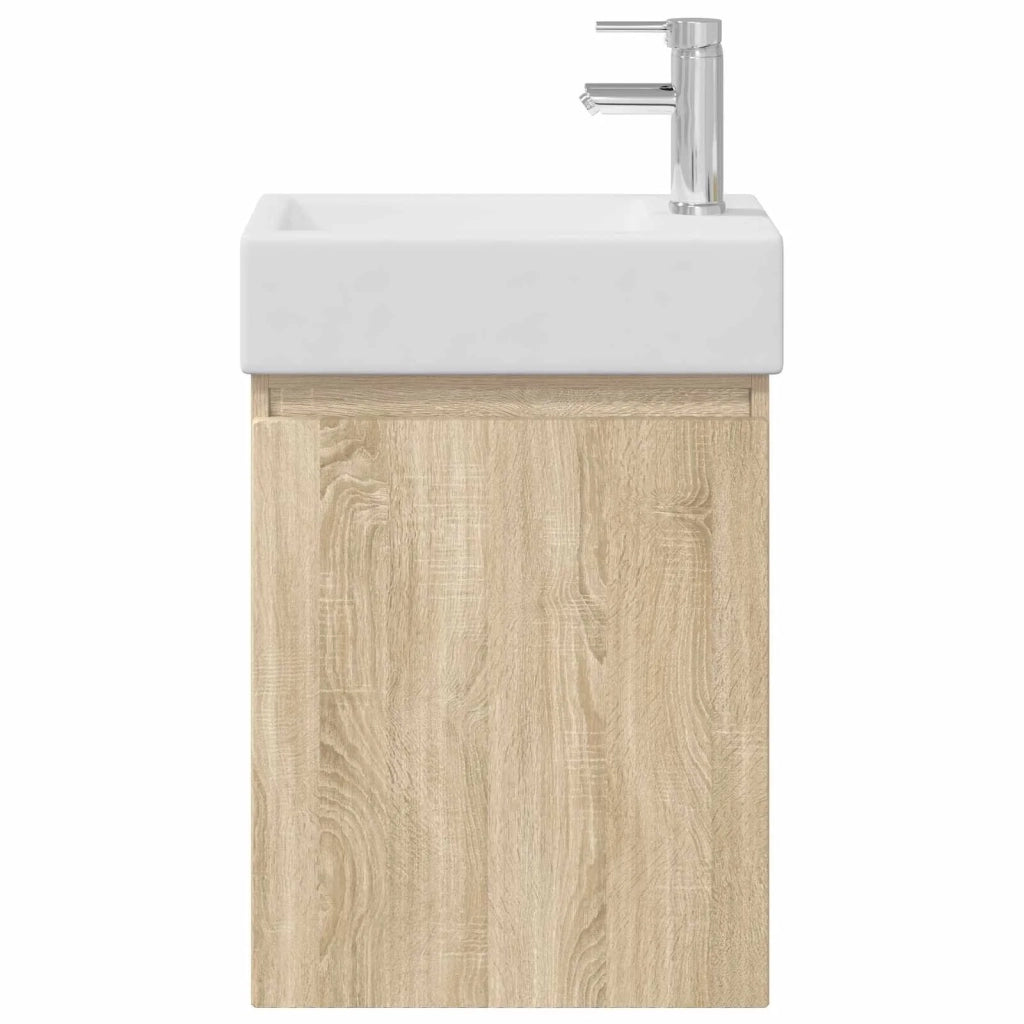 Mobile bagno con rubinetto Rovere Sonoma 45,5 x 22,5 x 84 cm