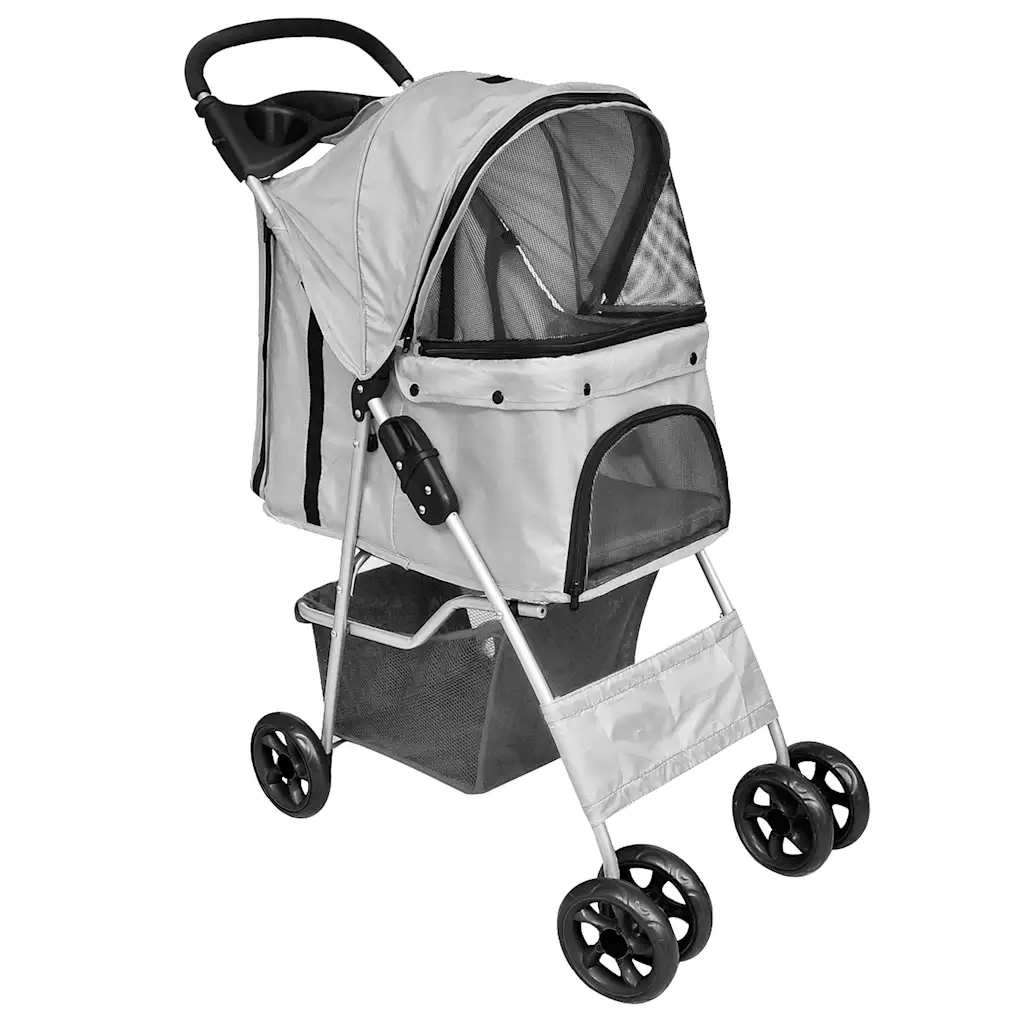 Passeggino per Cani/Gatti Pieghevole Grigio cod mxl 68512
