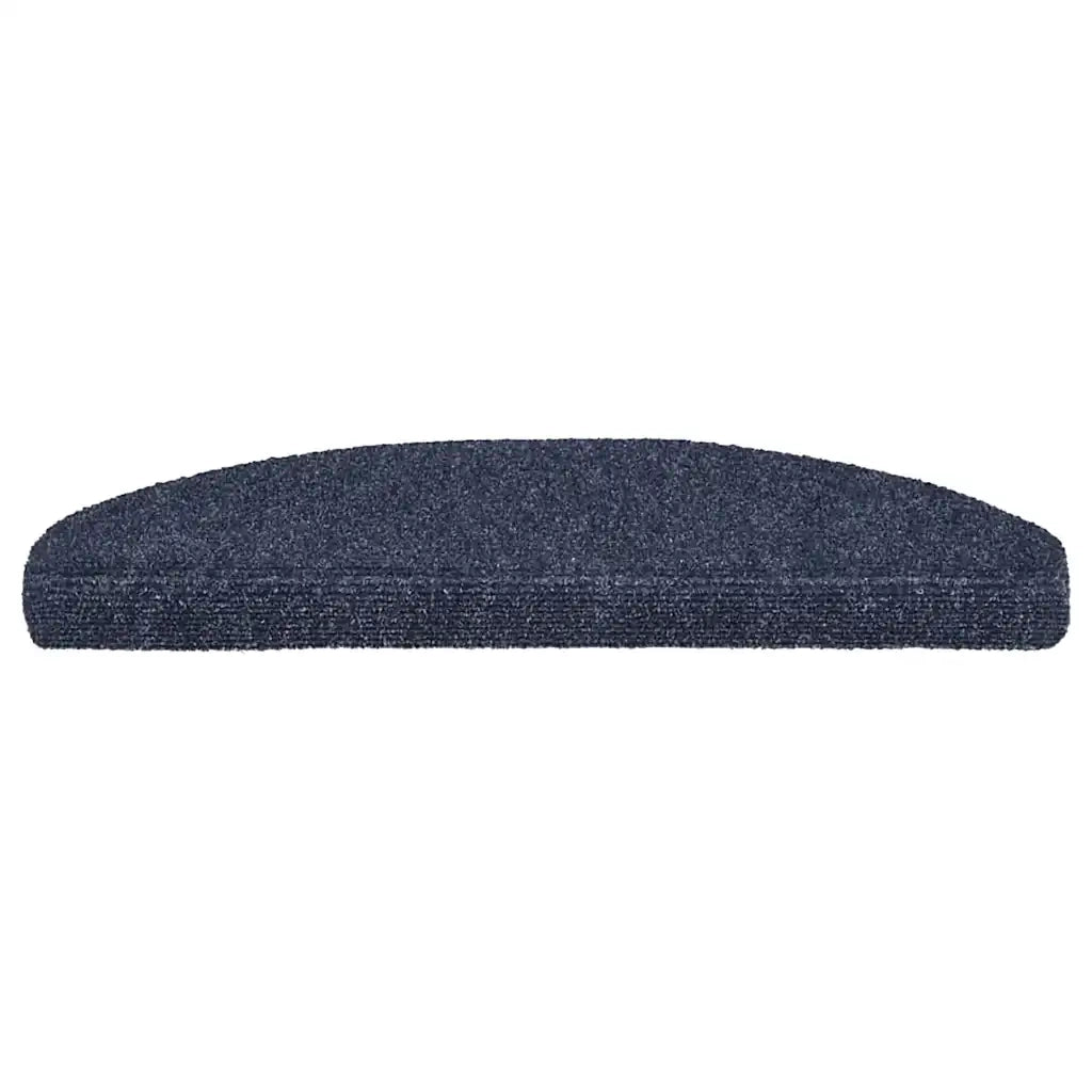 vidaXL Tappetini per scale autoadesivi 20 pz 65x21x4 cm blu semicircolari grandi