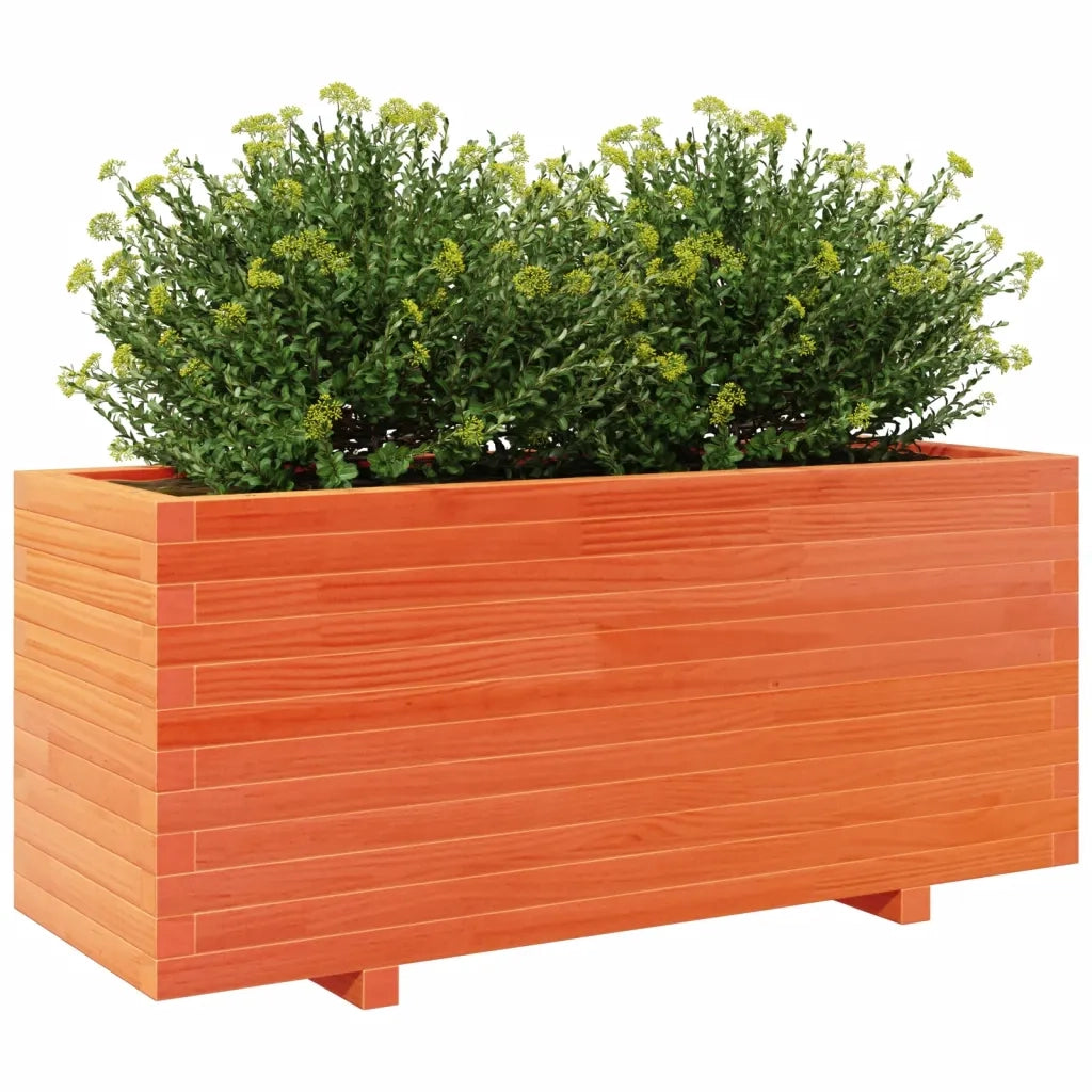 Fioriera Giardino Marrone Cera 110x40x49,5 Legno Massello Pino 3282561