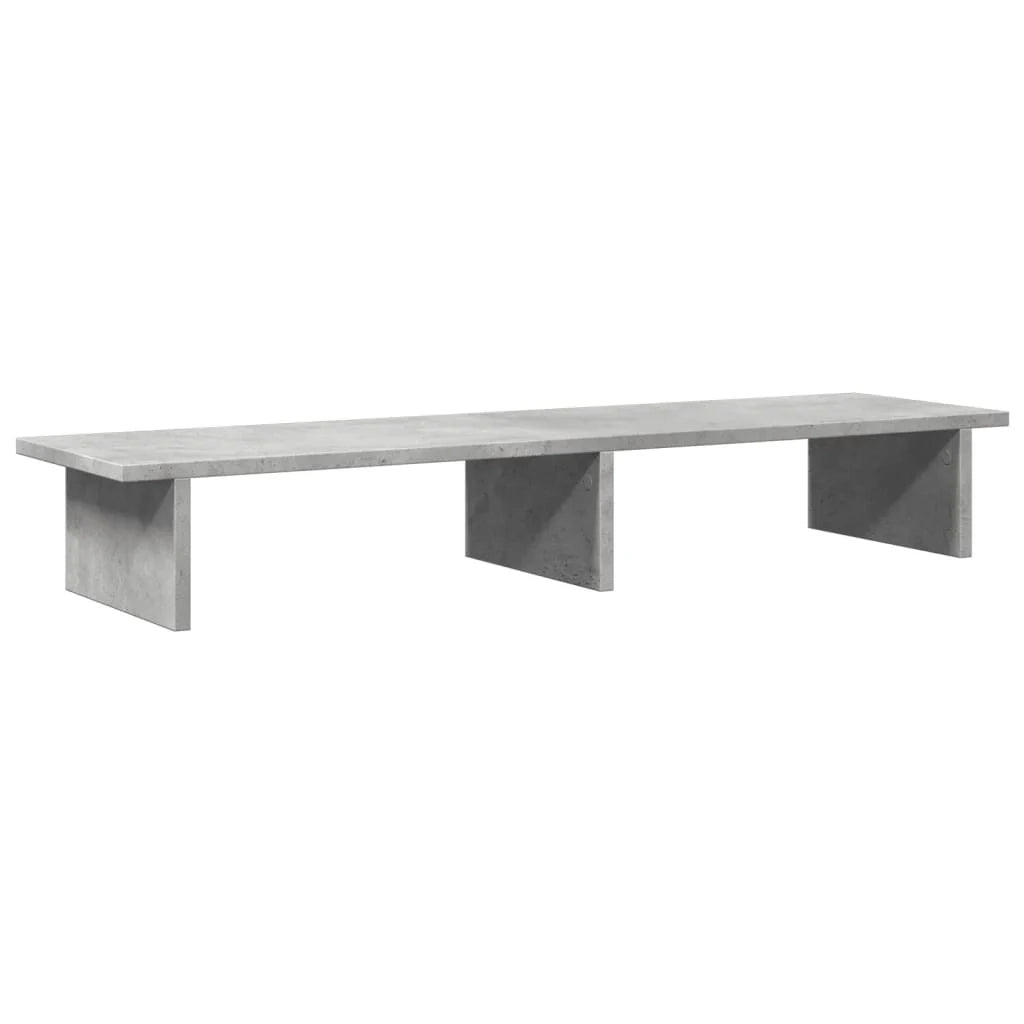 Supporto per monitor tavolo da scrivania 100 x 27 x 15 cm in legno ingegnerizzato grigio 02_0044842
