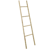 Ladder decorativa in legno di bambù naturale - 160 x 45 cm - scala in legno per decorazione, parete, armadio da appoggiare