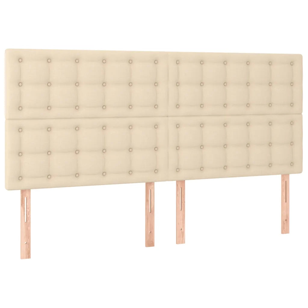 Giroletto senza Materasso-Struttura Letto Crema 200x200 cm in Tessuto 633515
