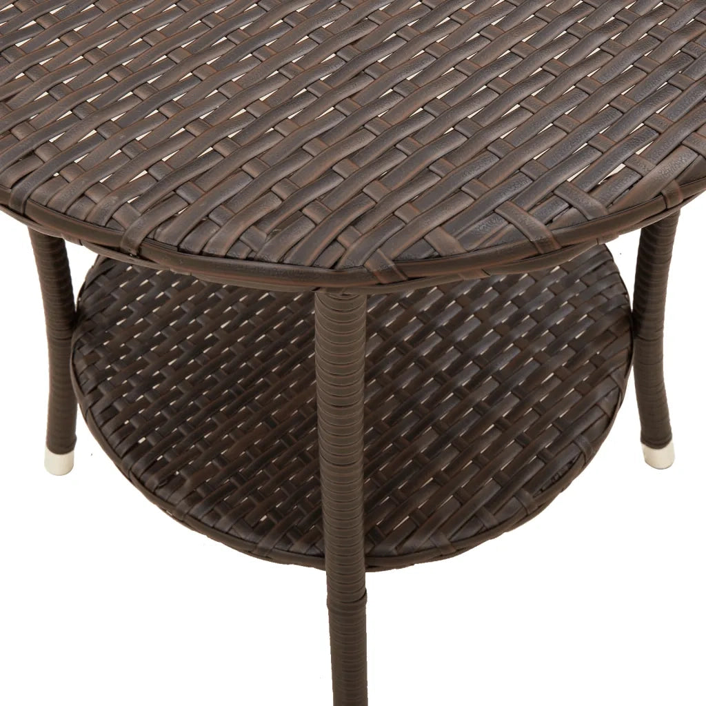 Sedie da Giardino Reclinabili 2 pz con Tavolo Polyrattan 365706