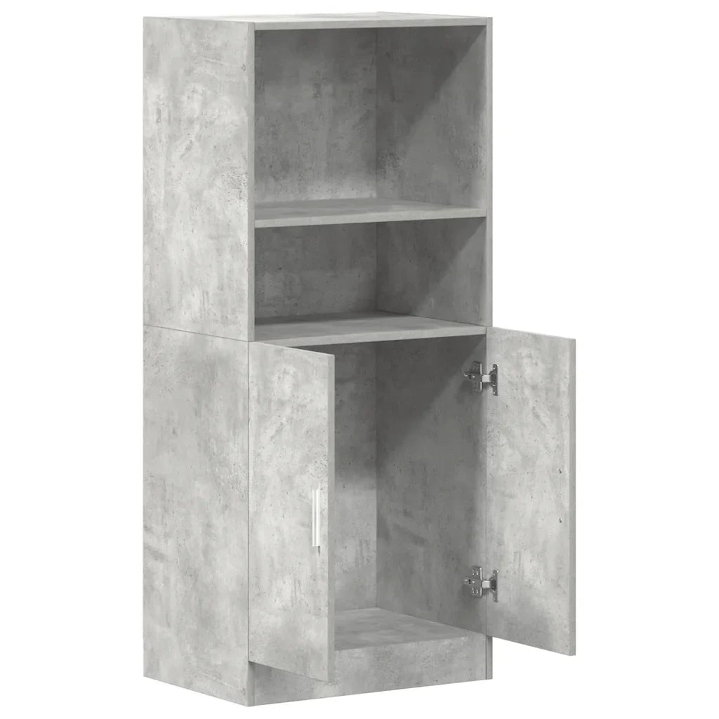 Mobile contenitore da cucina moderno e pratico 57 x 41,5 x 131,5 cm in legno grigio cemento 02_0051313