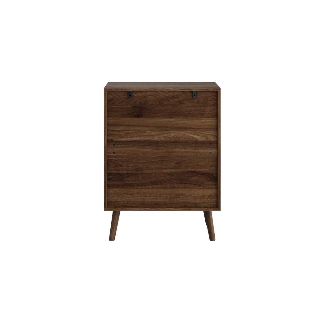 Cassettiera 60x40x79 cm con 3 cassetti; struttura stabile in MDF; noce
