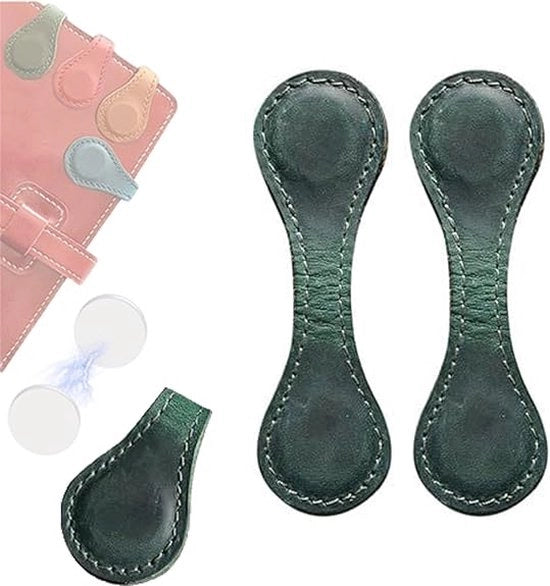 Due libellini magnetici in pelle, clip personalizzabili per bambini, per organizzare e tenere insieme i libri, 10*3CM