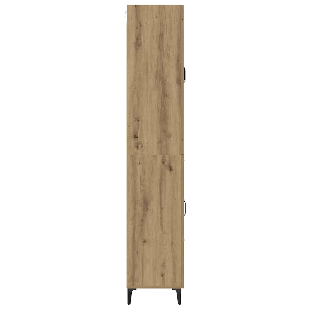 Credenza | Madia | Buffet da pranzo | Armadio da pranzo con cassetto Rovere artigianale 69,5 x 34 x 180 cm