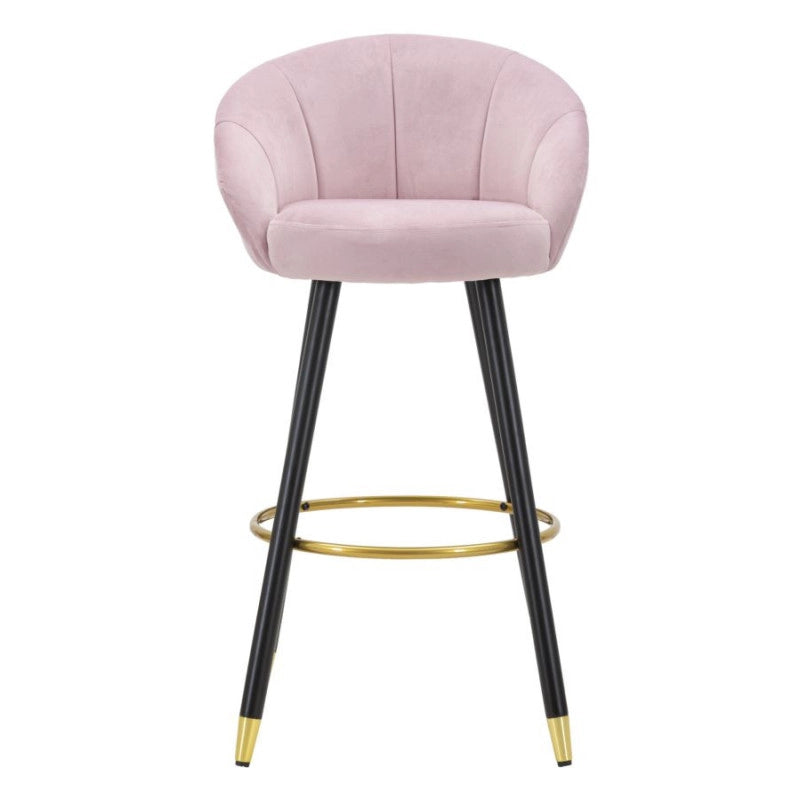Sgabello Bar Prague Rosa cm 55x56x104